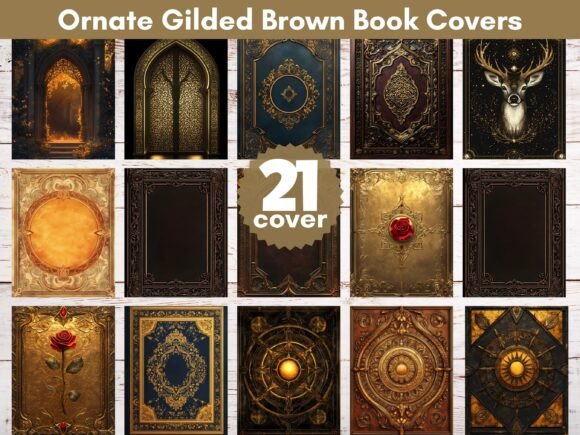 Download Ornate Gilded Brown Book Covers - Book covers Collection