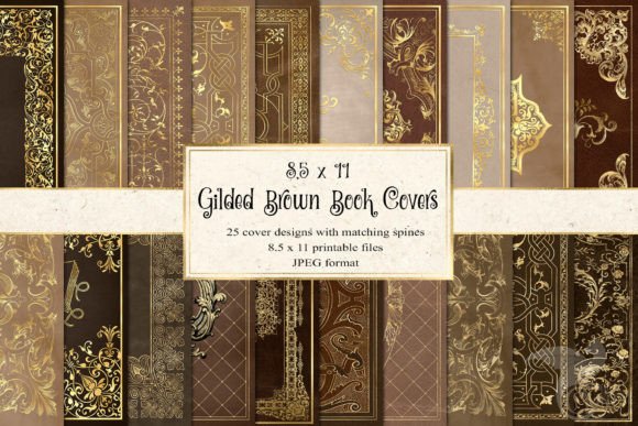 Download Gilded Brown Book Covers - Book covers Collection