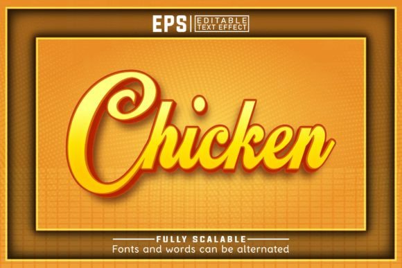 Download Chicken 3d -Editable Text Effect - Chic Collection
